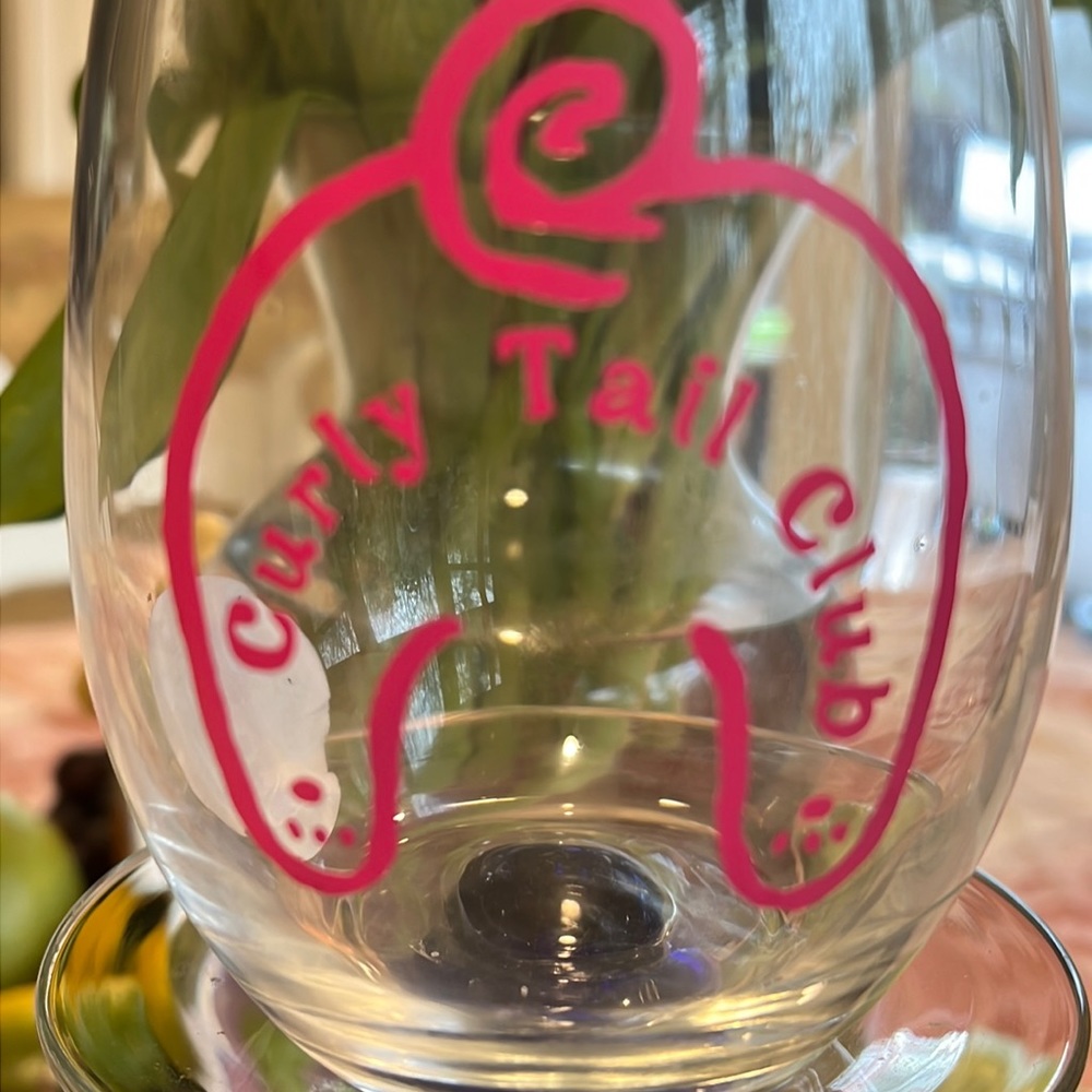 New custom design “Curly Tail Club” glassware. Custom design. 21 ounce capacity